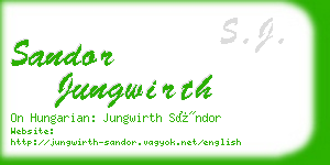 sandor jungwirth business card